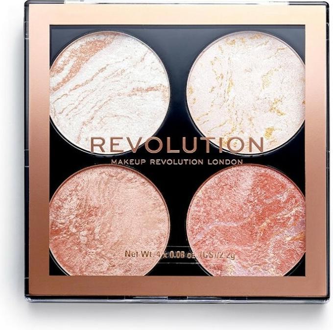 Actual product image Makeup Revolution London Cheek Kit Shade Take a Breather 4 x 2.2 g (Take A Breather, Highlighter, 8.80 g)