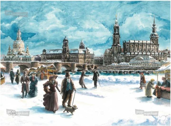 Pappnoptikum 1039 - Dresden - Blick zur Augustusbrücke (Mini-Adventskalender)