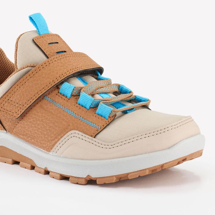 Image du produit Quechua Chaussures de randonnée enfants taille 28-34 basses Velcro randonnée - NH500 marron/bleu (33)