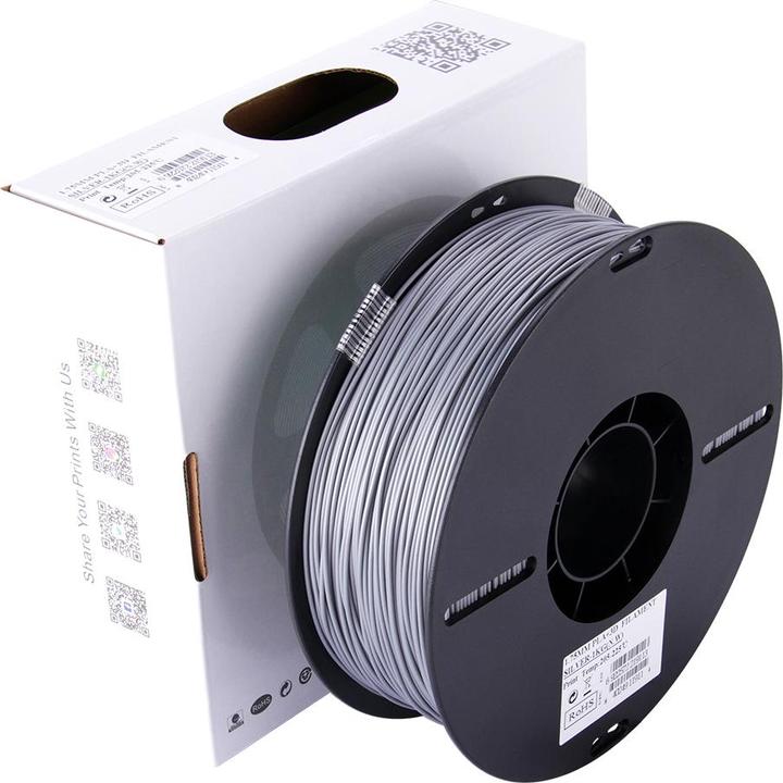 Produktbild eSUN PLA+ 1,75mm Silver 1kg 3D Filament (PLA, 1.75 mm, 1000 g, Silber)