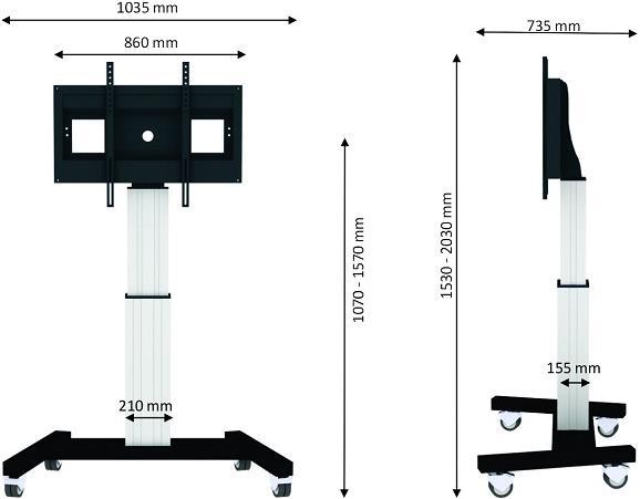 Image du produit Neomounts Plasma-M2500silver (100", 150 kg)