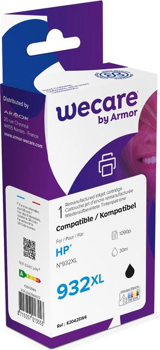 Actual product image Wecare Ink 932XL rebuilt black CN053AE for HP OfficeJet 6700 30ml (FC)