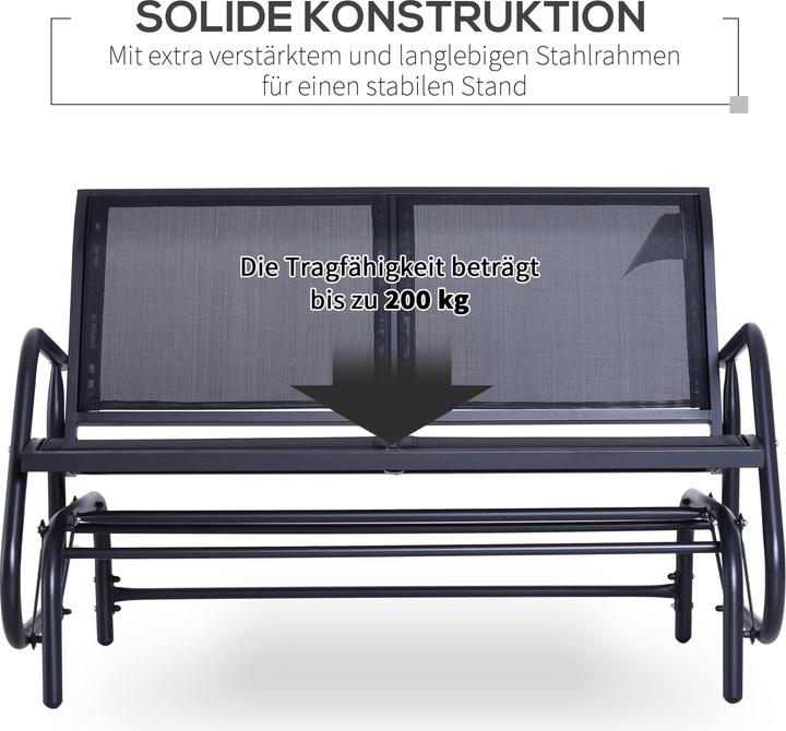 Image du produit Outsunny Banc à bascule pour 2 personnes