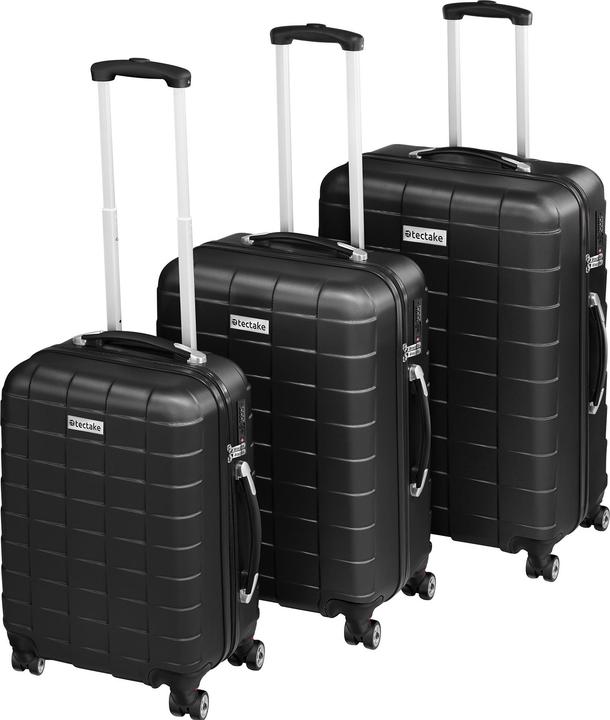 tectake Trolley Set 3-tlg. (98 l, M (50 - 90l), L (90 - 115l))