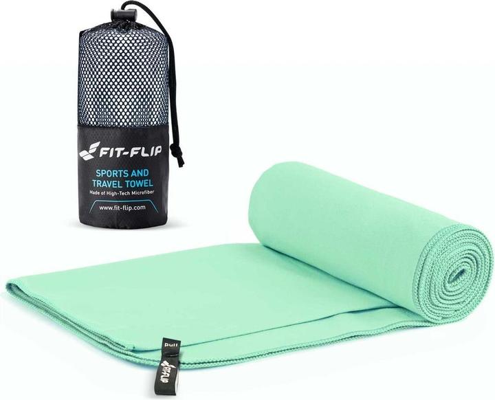 Image du produit Fit-Flip Mikrofaser Handtuch schnelltrocknend mit Tasche 80x160cm (80 x 160 cm)
