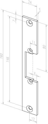 Actual product image Assa Abloy 9334 KL Angular EST 160mm 24V GSUniversal 9334---40335F91