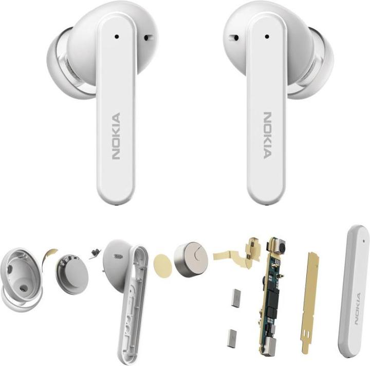 Produktbild Nokia Clarity Earbuds+ Kopfhörer TWS-7311 Weiss (ANC, 24.50 h, Kabellos)