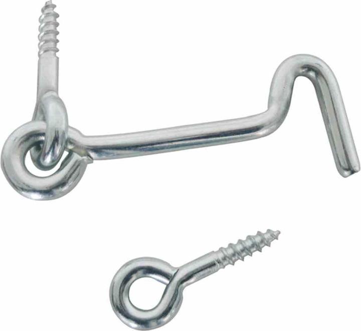 Lüsebrink Galvanised hatch hook Art.59/160 with eyelet