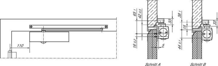 Actual product image Geze Door closer TS 5000, EN 2-6, with guide rail, without hold-open device, white