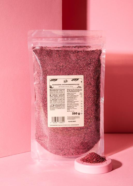 Produktbild KoRo Gefriergetrocknetes schwarzes Johannisbeerpulver (250 g)