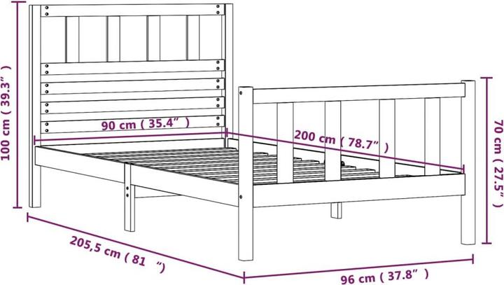 Actual product image VidaXL Neils (100 x 200 cm)