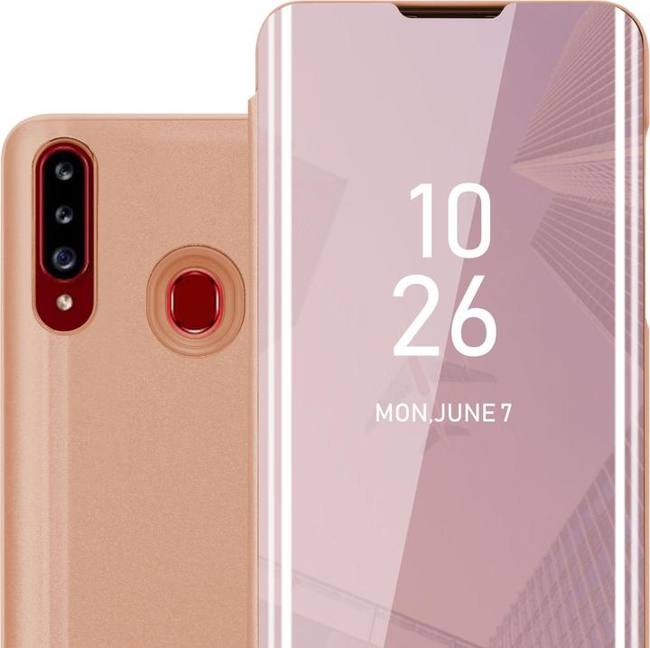 Actual product image Cadorabo Book Smart View Mirror Cover (Samsung Galaxy A20s)