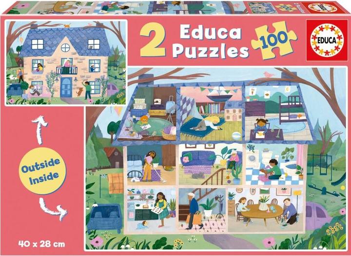 Produktbild Educa Παζλ 2×100Τεμ. Inside/Outside House 19957