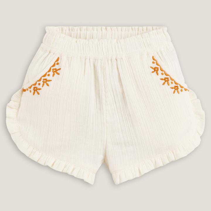 Image du produit La Redoute Collections Short à volants brodé et doublé de mousseline (86)