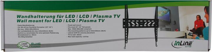 Actual product image InLine Mounting kit (fixed wall mount) for flat panel - Black - Picture (Wall, 55.12", 50 kg)