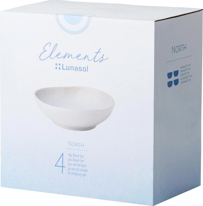 Actual product image Sola Elements North Organic Bowl 4 pieces, Light Grey (16 cm, 3.94 l, 4 x)