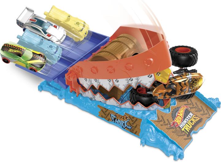 Actual product image Hot Wheels Monster Trucks Arena Smashers Entry Challenge - Tiger Shark Treasure Chomp Challenge