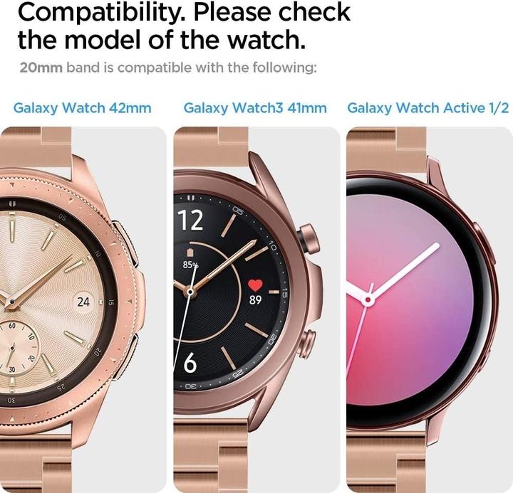 Produktbild Strap-it Lederarmband (20 mm, Leder, Galaxy Watch Active)