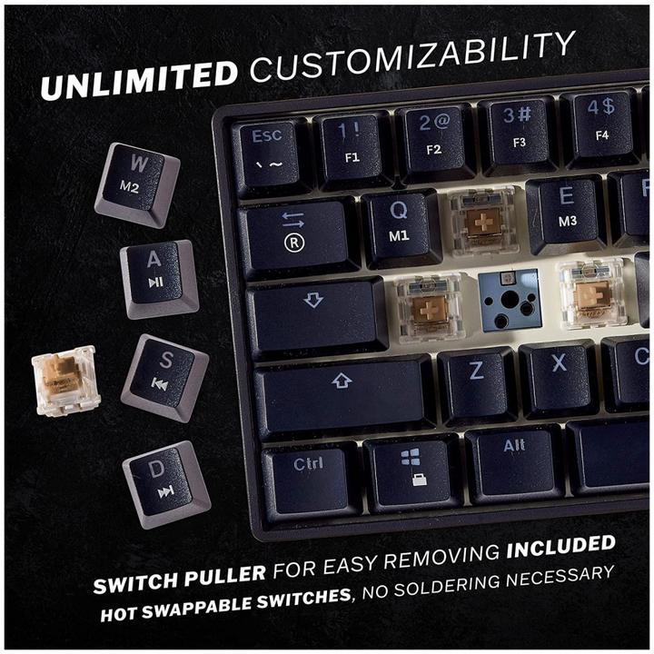 Image du produit HK Gaming GK61 US OPT rose/rouge (DE, Filaire)