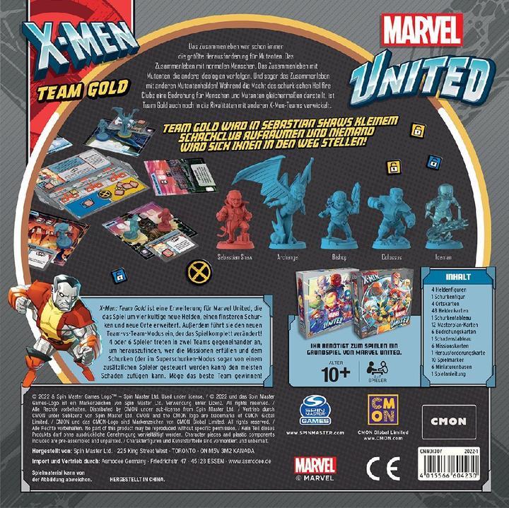 Produktbild Cmon CMND1307 - Marvel United: X-Men - Team Gold, Brettspiel, ab 10 Jahren (DE-Erweiterung) (Deutsch)
