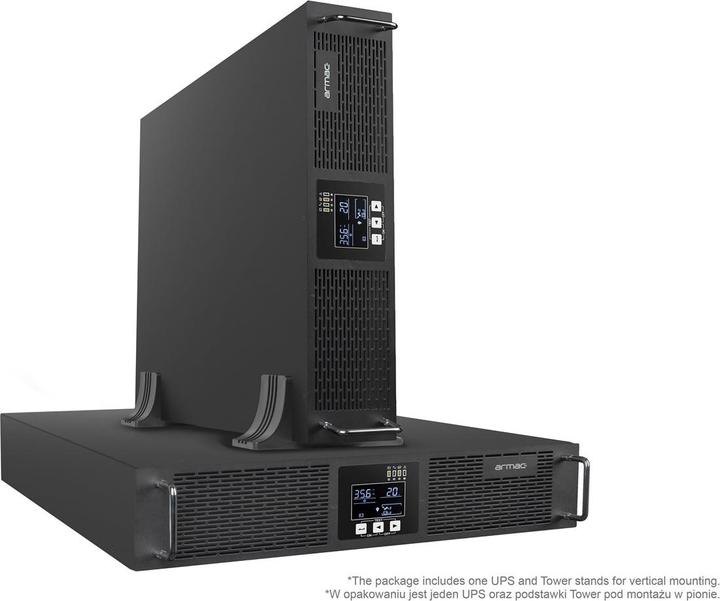 Actual product image Armac UPS RACK 19 ON-LI 3000VA LCD 6xIEC R3000IPF1 (3000 VA, 3000 W, Online double converter UPS)