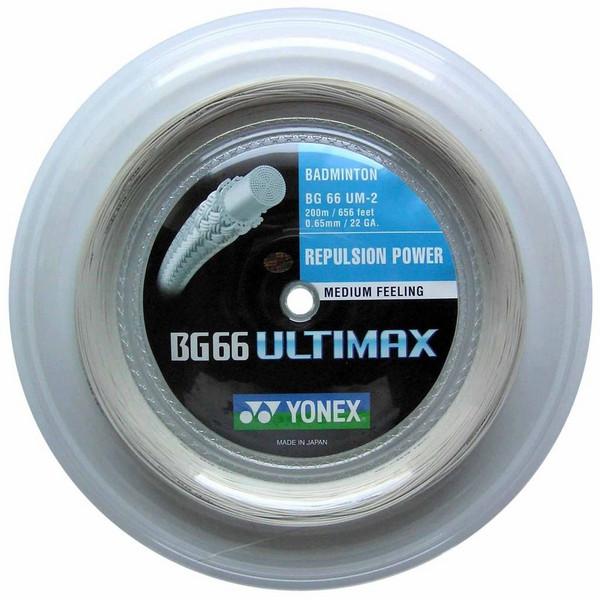 Yonex BG-66 Ultimax / 200m-Rolle, weiss, 0,65mm