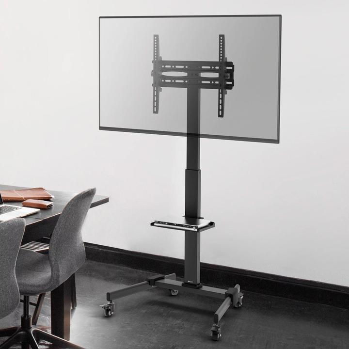 Produktbild Techly TV Trolley für LCD LED TV 81,28-139,7cm 32-55Zoll schwarz mit Ablage (55", 35 kg)