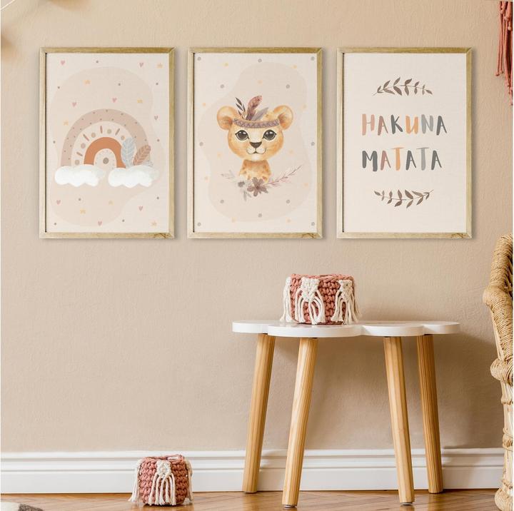 Image du produit Eulentaler Set d'affiches Hakuna Matata 3 pcs. (21 x 29,7 cm)