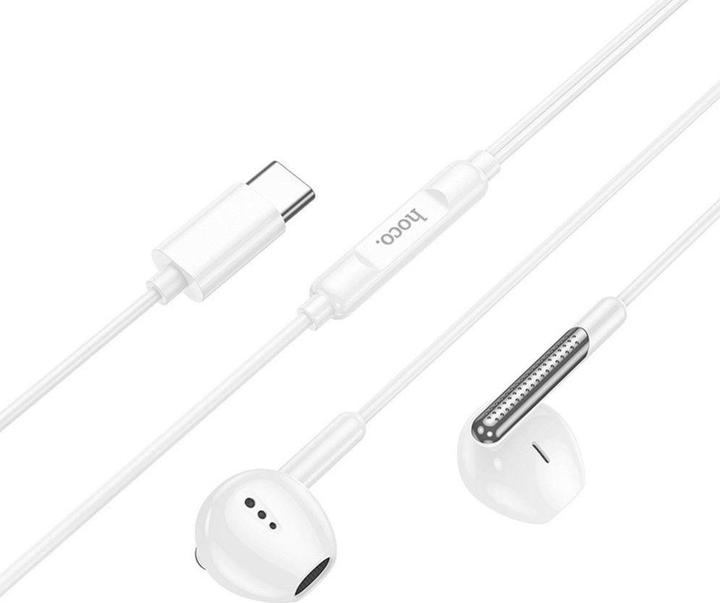 Produktbild Hoco Wired headphones EOL wire earphones Type C with microphone M123 white