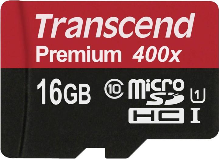 Produktbild Transcend 16GB MICROSDHC CLASS 10 UHS-I (16 GB, microSDHC, U1, UHS-I)