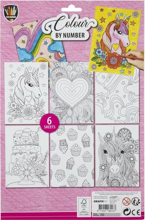 Image du produit Grafix Peinture par numéros A4 - Licorne