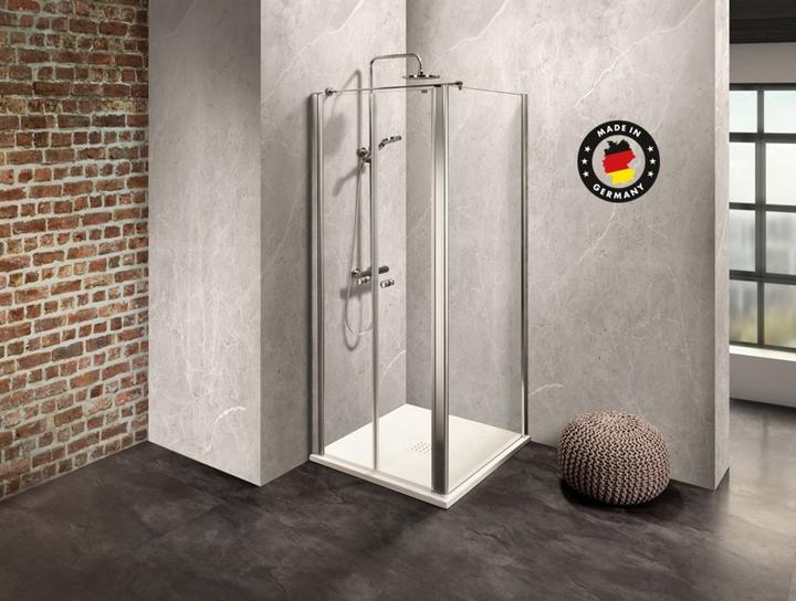 Dusbad Shower enclosure / shower enclosure Vital 2 two-part swing door left, side panel right (75 cm, 75 cm)