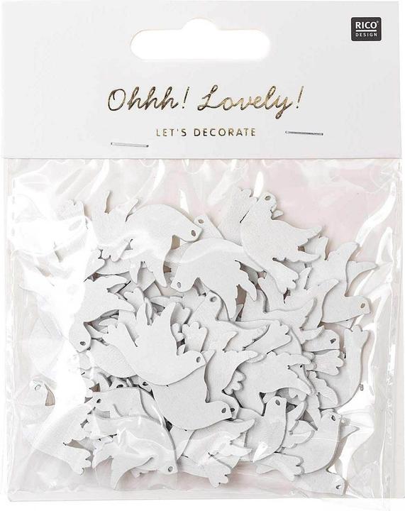 Immagine prodotto Rico Design Decorazione di spargimento colomba 48 pezzi, bianco
