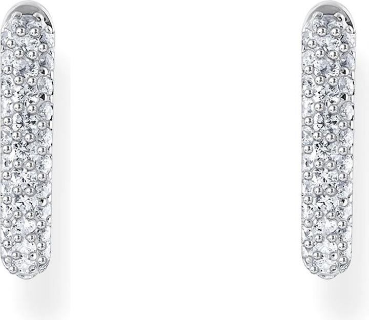 Actual product image Thomas Sabo Hoop earrings with white zirconia pavé (925 sterling silver)