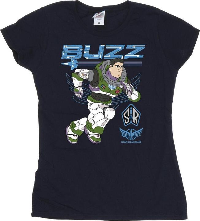 Actual product image Disney Womens/Ladies Lightyear Buzz Run To Action Cotton T-Shirt (M)