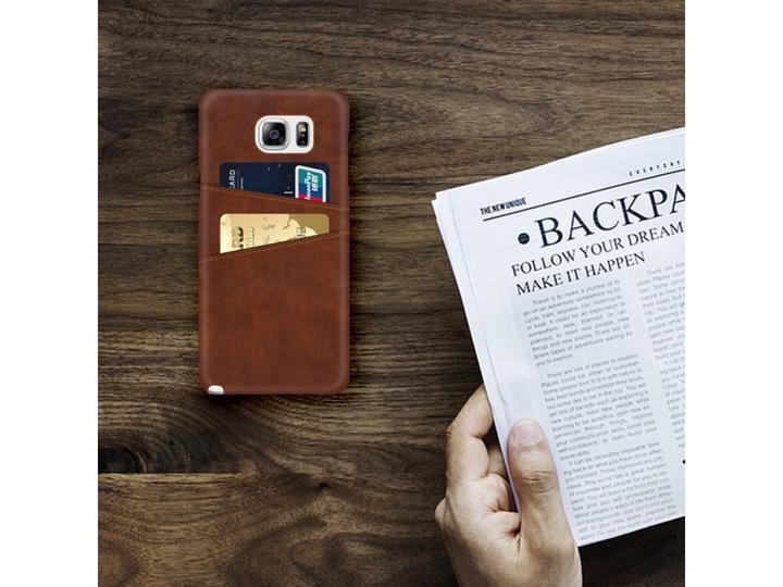 Actual product image Screenguard Samsung Galaxy S6 Edge CardCaddy Leather Backcase with Card Pockets (Samsung Galaxy S6 Edge)