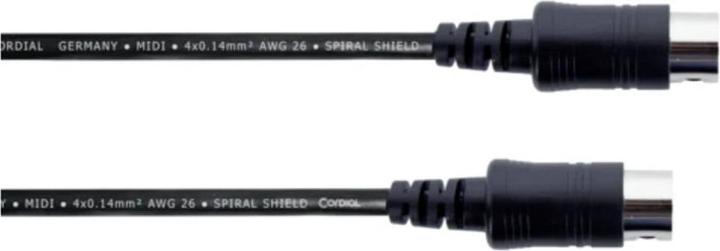 Produktbild Cordial MIDI Verbindungskabel (1x MIDI-Male - 1x MIDI-Male) 6 m Schwarz (6 m, MIDI)