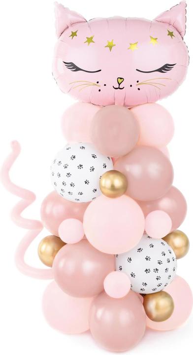 Produktbild Partydeco Ballon-Bouquet Rosa Katze