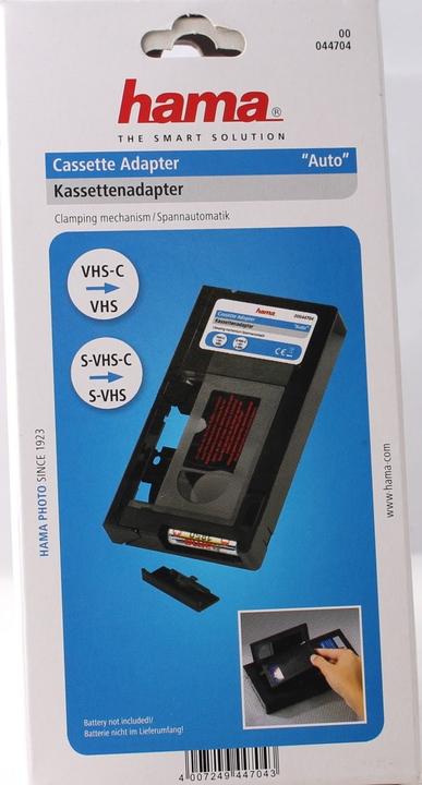 Image du produit Hama Adaptateur pour cassette vidéo VHS-C / VHS (Accessoires vidéo divers)