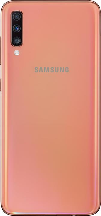 Actual product image Samsung Galaxy A70 (128 GB, Coral, 6.70", Dual SIM + SD, 32 Mpx, 4G)