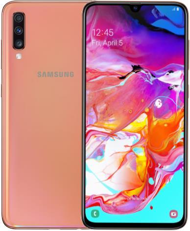 Samsung Galaxy A70 EU (128 GB, Coral, 6.70", Dual SIM, 32 Mpx, 4G)