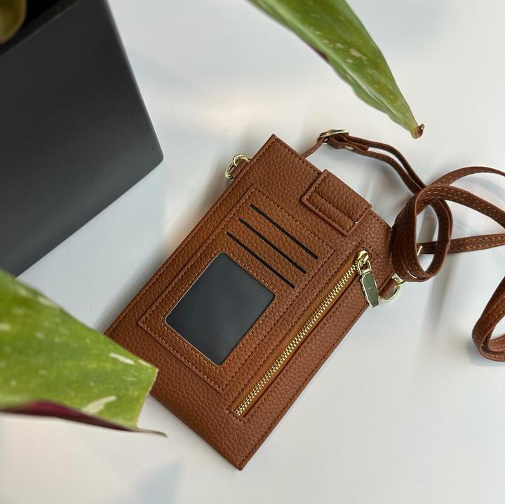Produktbild PhoneLook Elegantes umhänge Etui universel für Smartphone bis 6.7 Zoll aus mit Brieftasche (Apple iPhone 15)