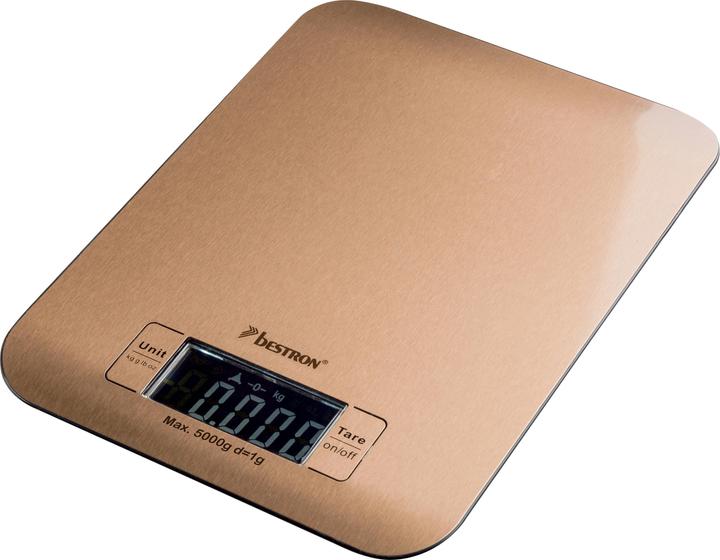 Actual product image Bestron AKS700CO Kitchen Scale Copper Worktop Square Electronic Kitchen Scale