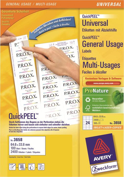 Produktbild Avery Universal-Etiketten