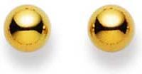 Natsumi Schmuck Ohrstecker Gelbgold 18K/750 Kugel 5.0mm (750/18 K Gelbgold)