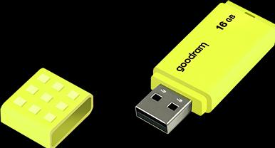 Produktbild Goodram UME2 - 16 GB - USB Typ-A - 2.0 - 20 MB/s - 9 g - Gelb (16 GB, USB-A)