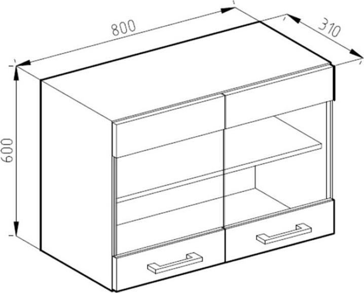 Immagine prodotto Vicco Hängeschrank R-Line (80 x 31 x 60 cm)