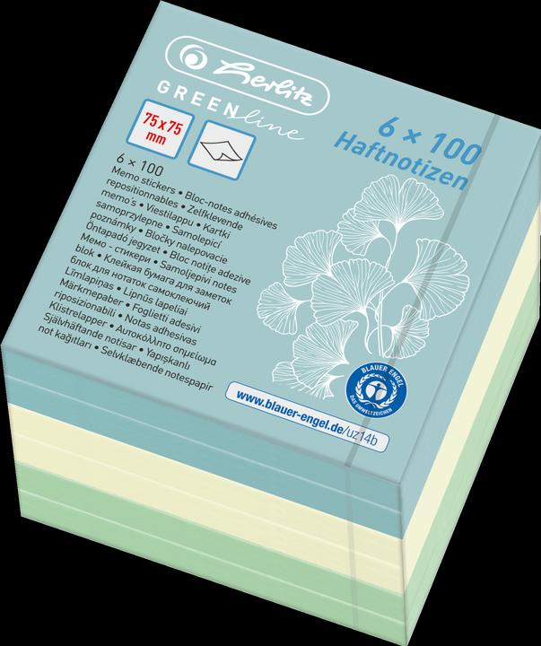 Produktbild Herlitz Notizzettel Block à 600 Blatt, Mehrfarbig (75 x 75 x 75 cm)