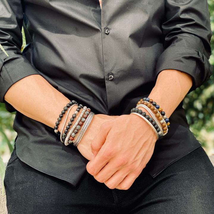 Image du produit Balibay Kejio (20 cm, Onyx, Pierre volcanique, Pierre précieuse, Argent sterling 925)