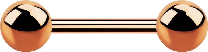 Produktbild Star Piercing Barbell rosegold mit zwei Kugeln (Chirurgenstahl 316L, ohne Messing)